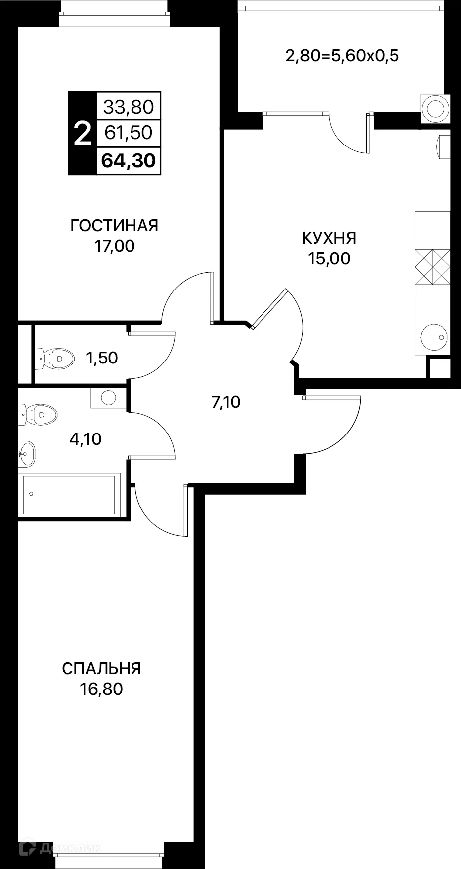 Фото квартиры в ЖК Smartpolét (Смартполёт)