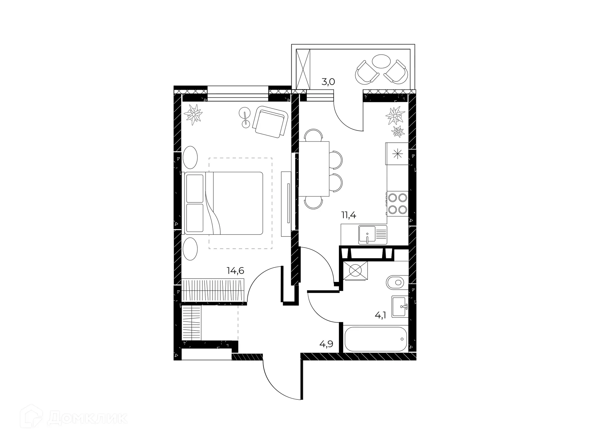 Фото квартиры в ЖК Панорама на Театральном