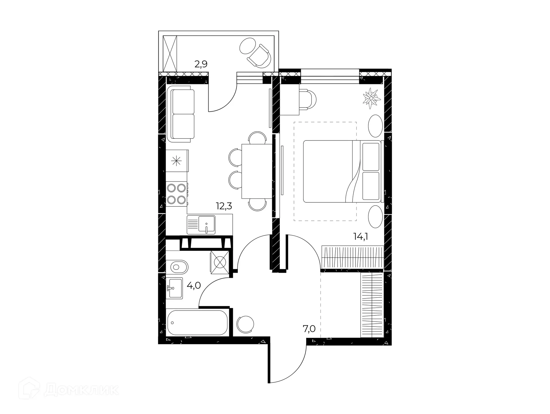Фото квартиры в ЖК Панорама на Театральном