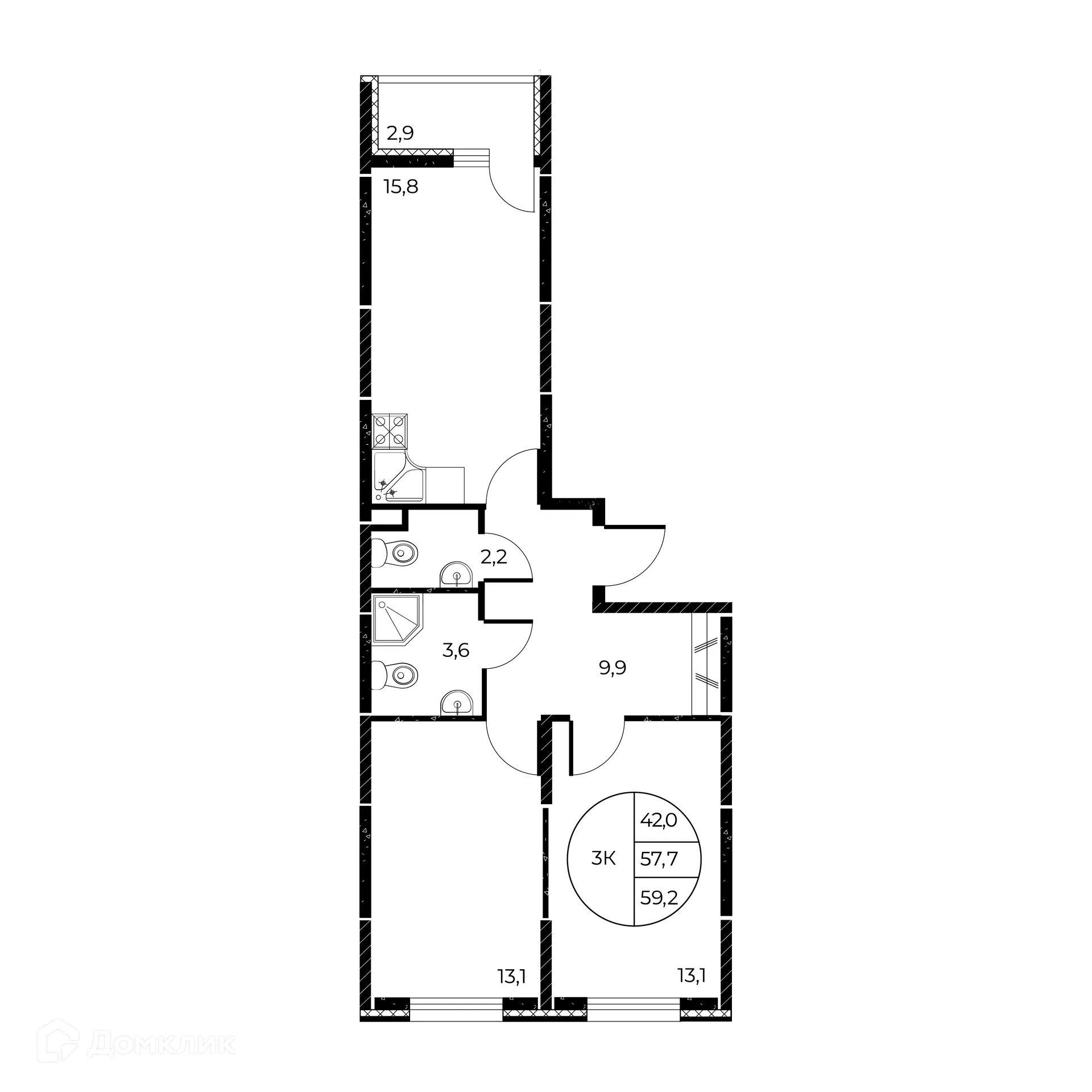 Фото квартиры в ЖК Панорама на Театральном
