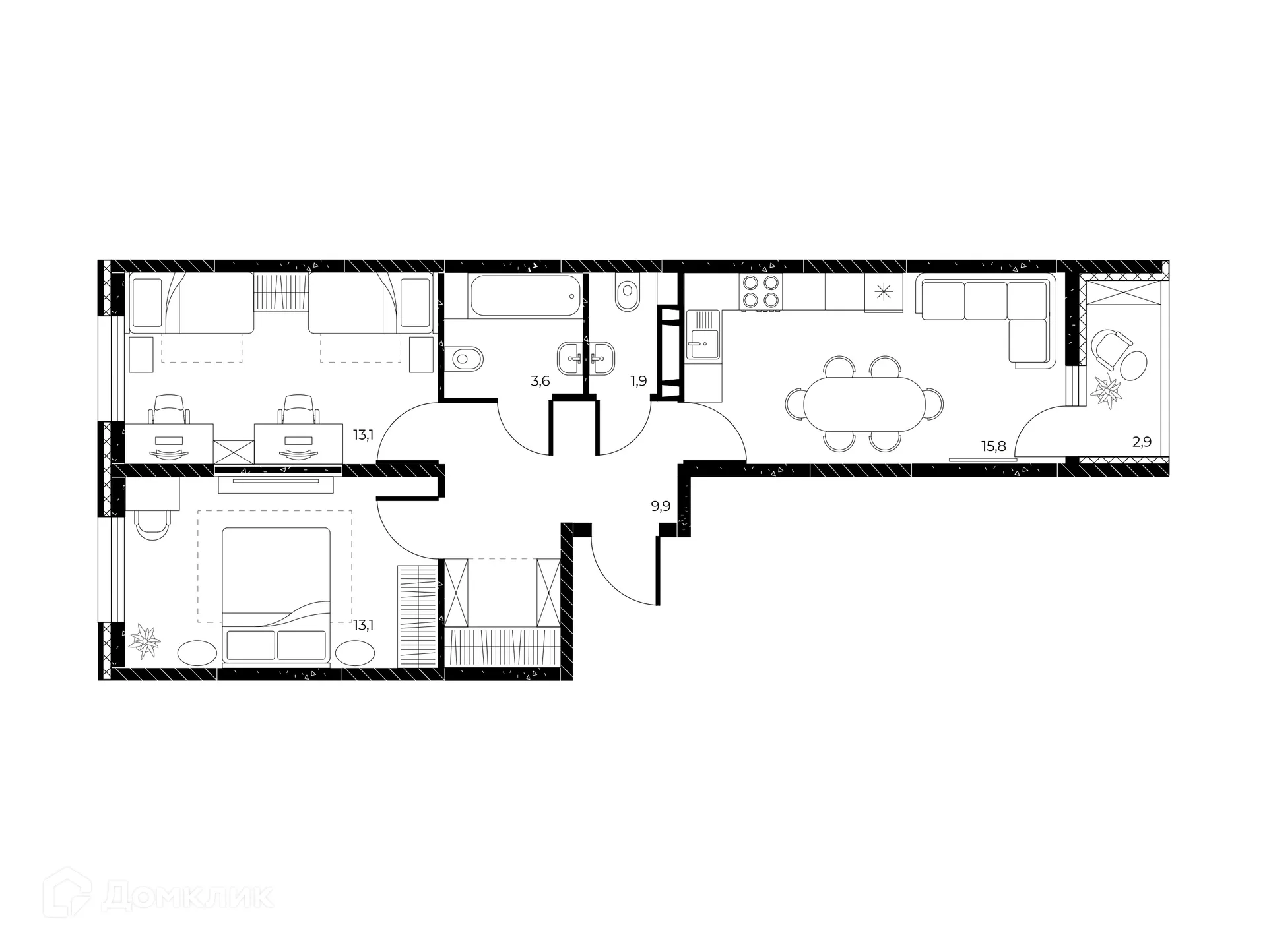 Фото квартиры в ЖК Панорама на Театральном