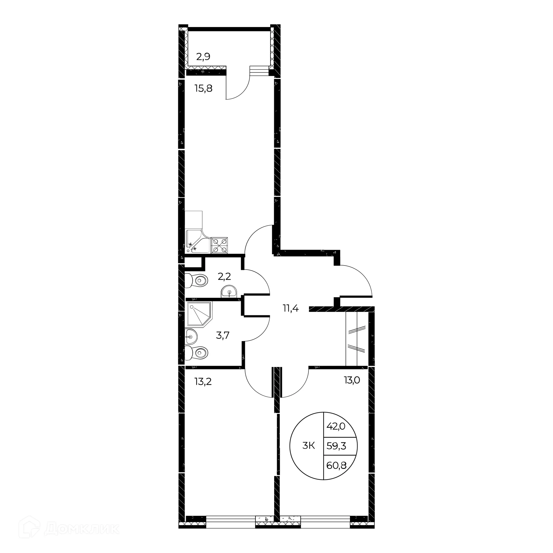 Фото квартиры в ЖК Панорама на Театральном