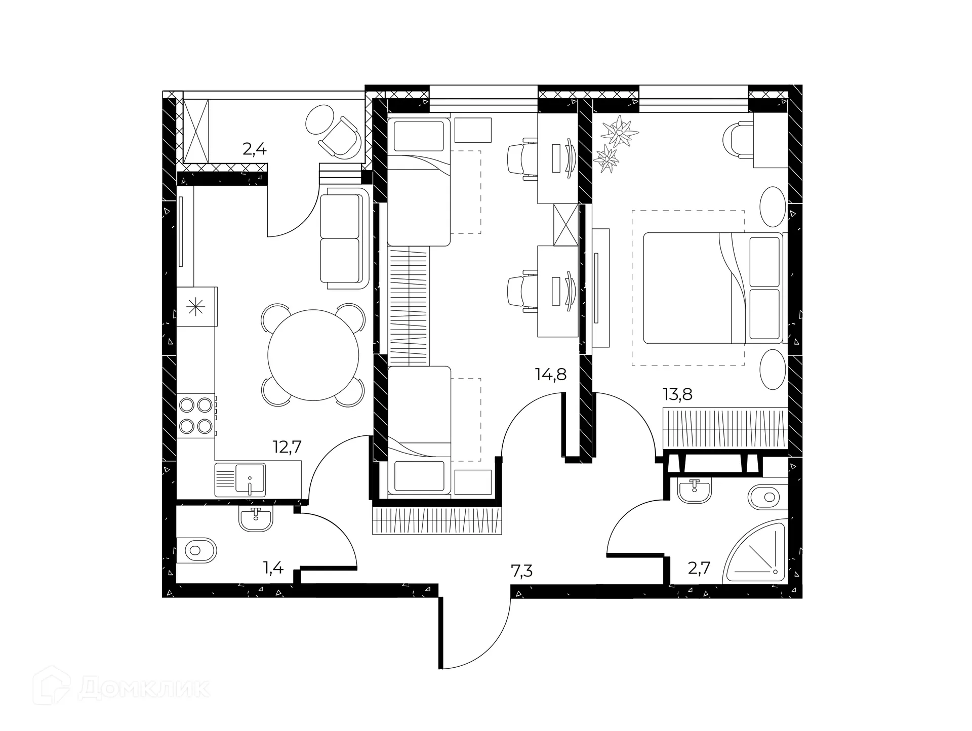 Фото квартиры в ЖК Панорама на Театральном