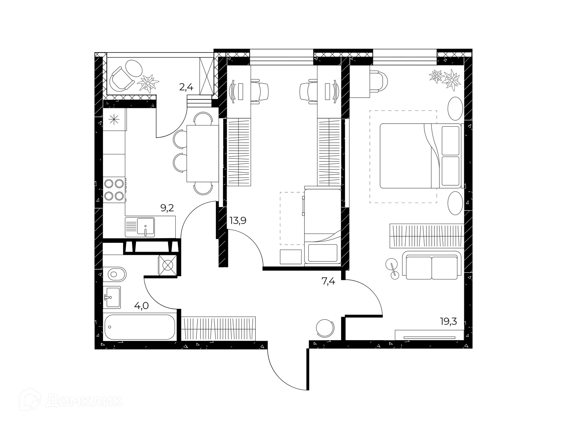 Фото квартиры в ЖК Панорама на Театральном