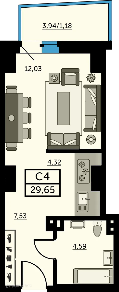Фото квартиры в ЖК Сердце Ростова 2