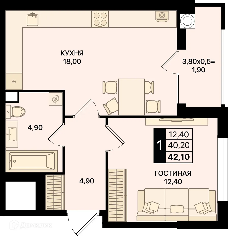 Фото квартиры в ЖК Движение61