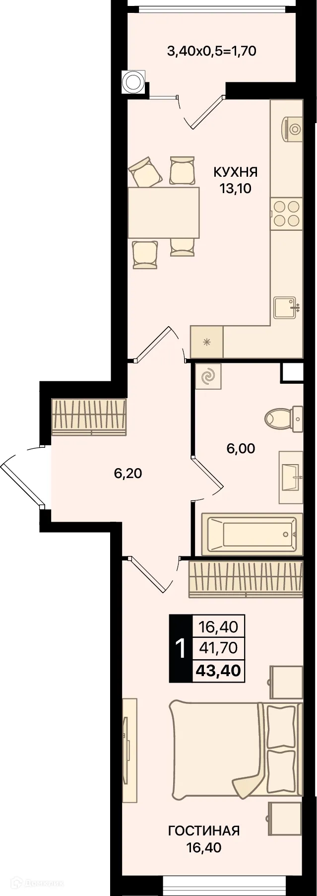 Фото квартиры в ЖК Движение61