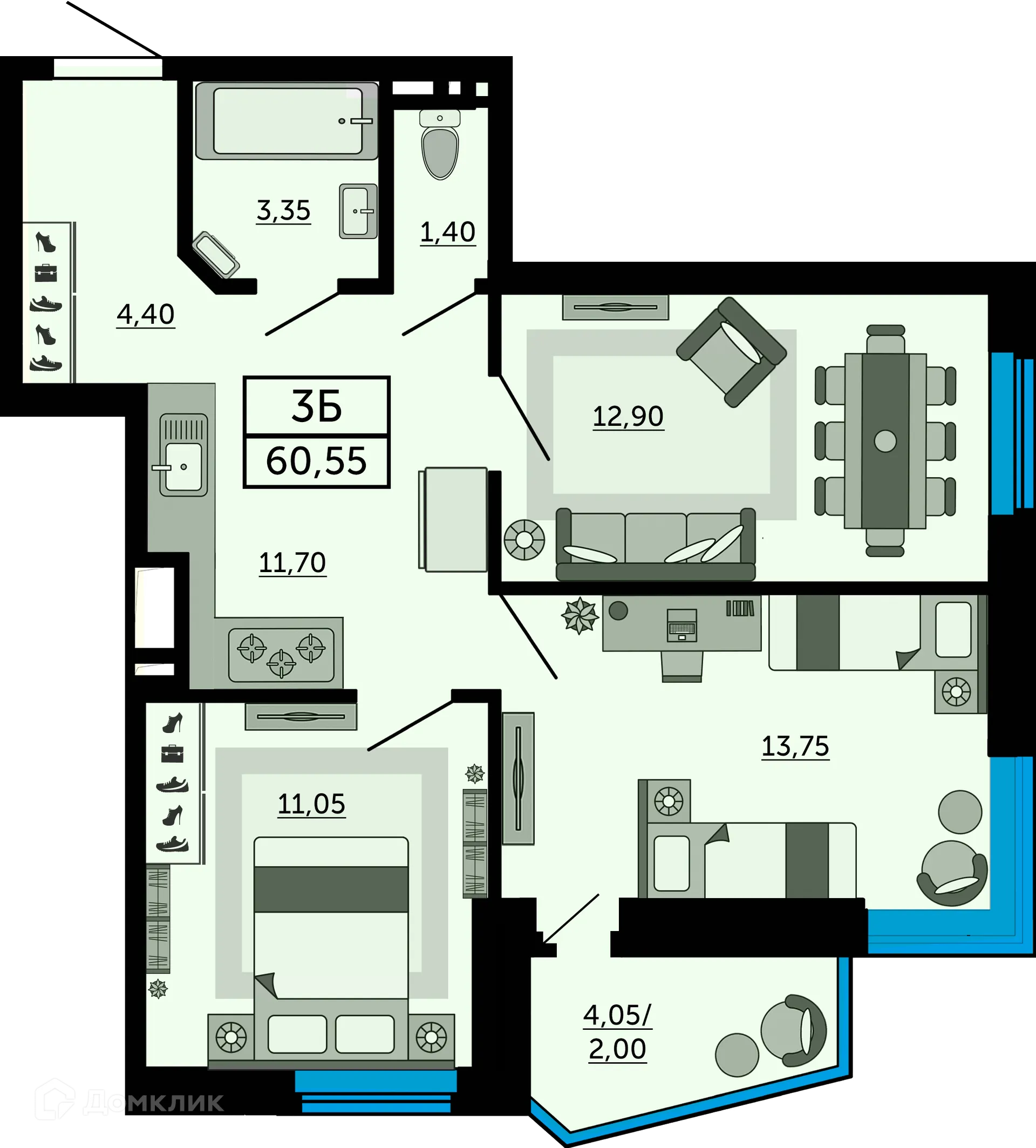 Фото квартиры в ЖК Донской Арбат 2