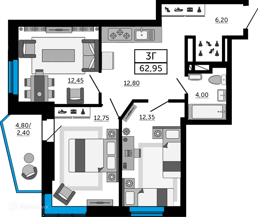 Фото квартиры в ЖК Донской Арбат 2