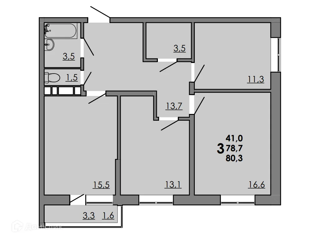 Фото квартиры в ЖК "Gray (Грэй)"