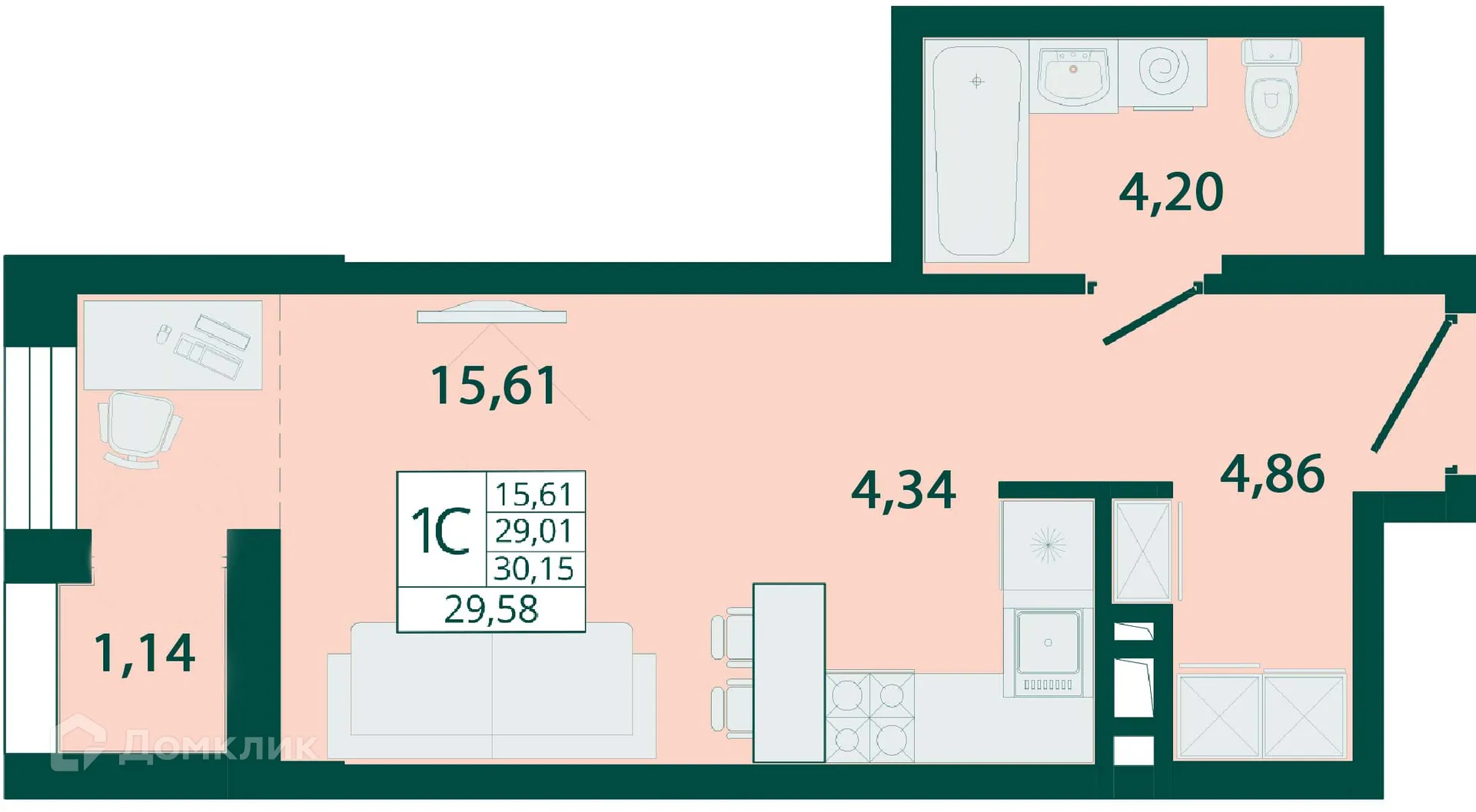 Фото квартиры в ЖК "Северный бульвар"