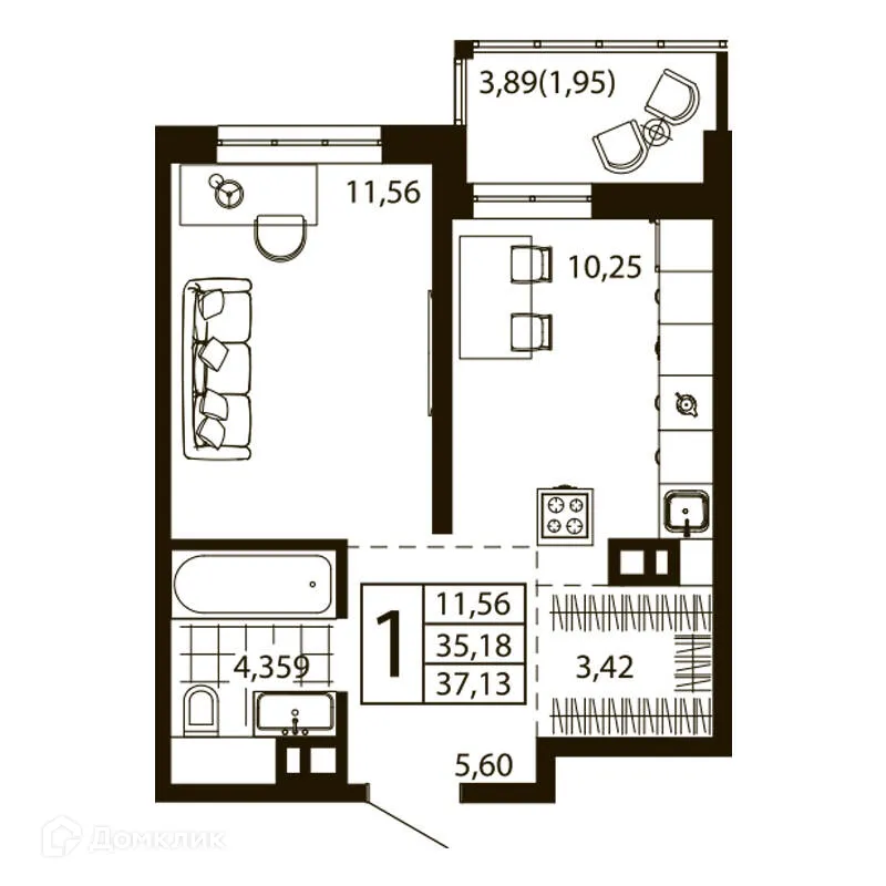 Фото квартиры в ЖК Текучев