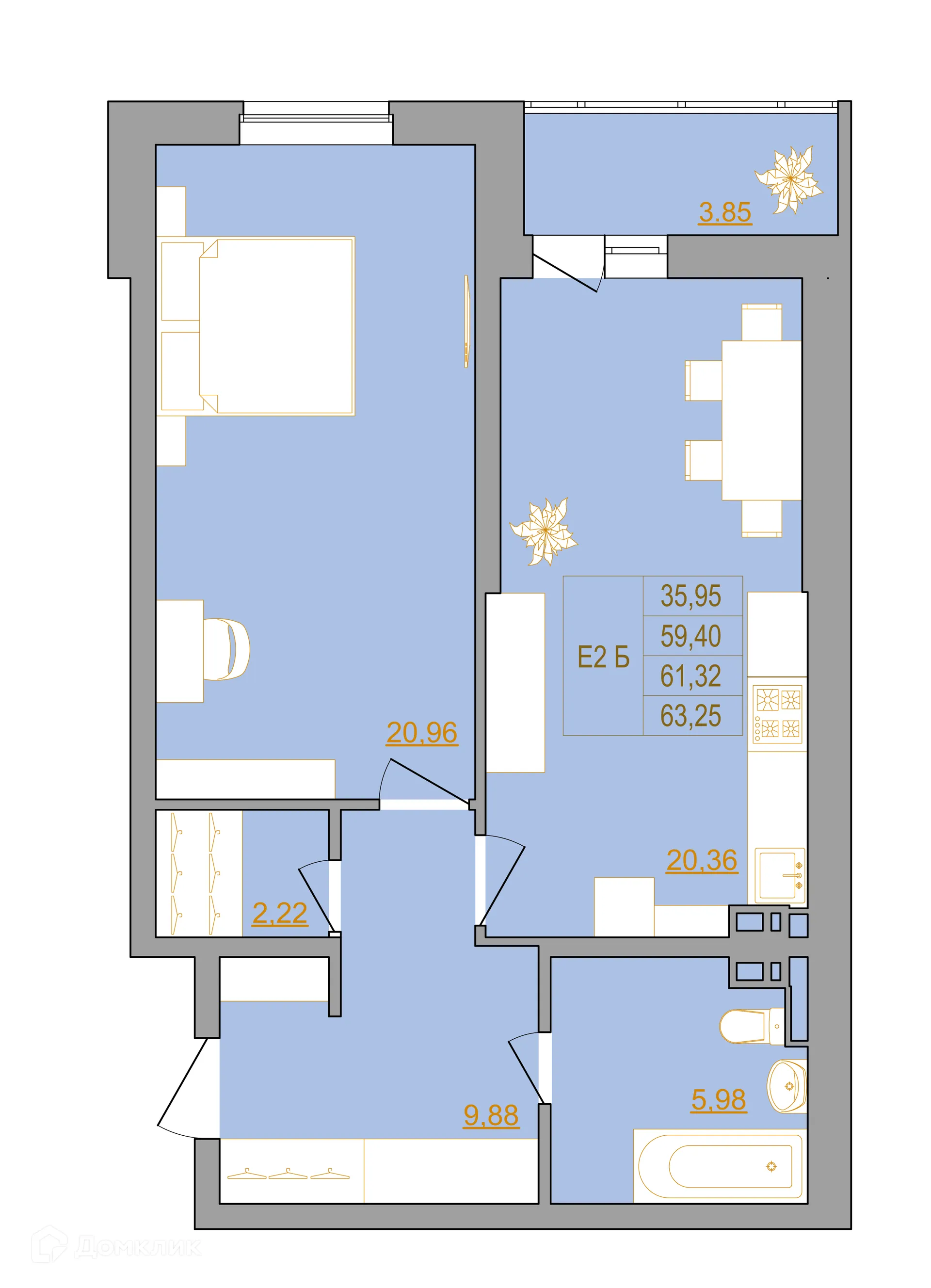 Фото квартиры в ЖК Новый Горизонт