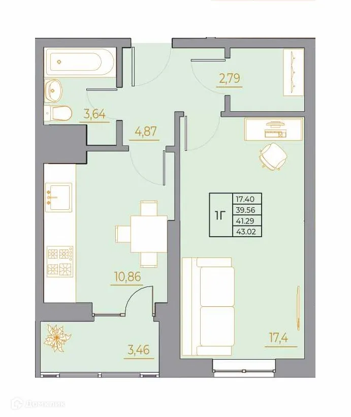 Фото квартиры в ЖК Новый Горизонт