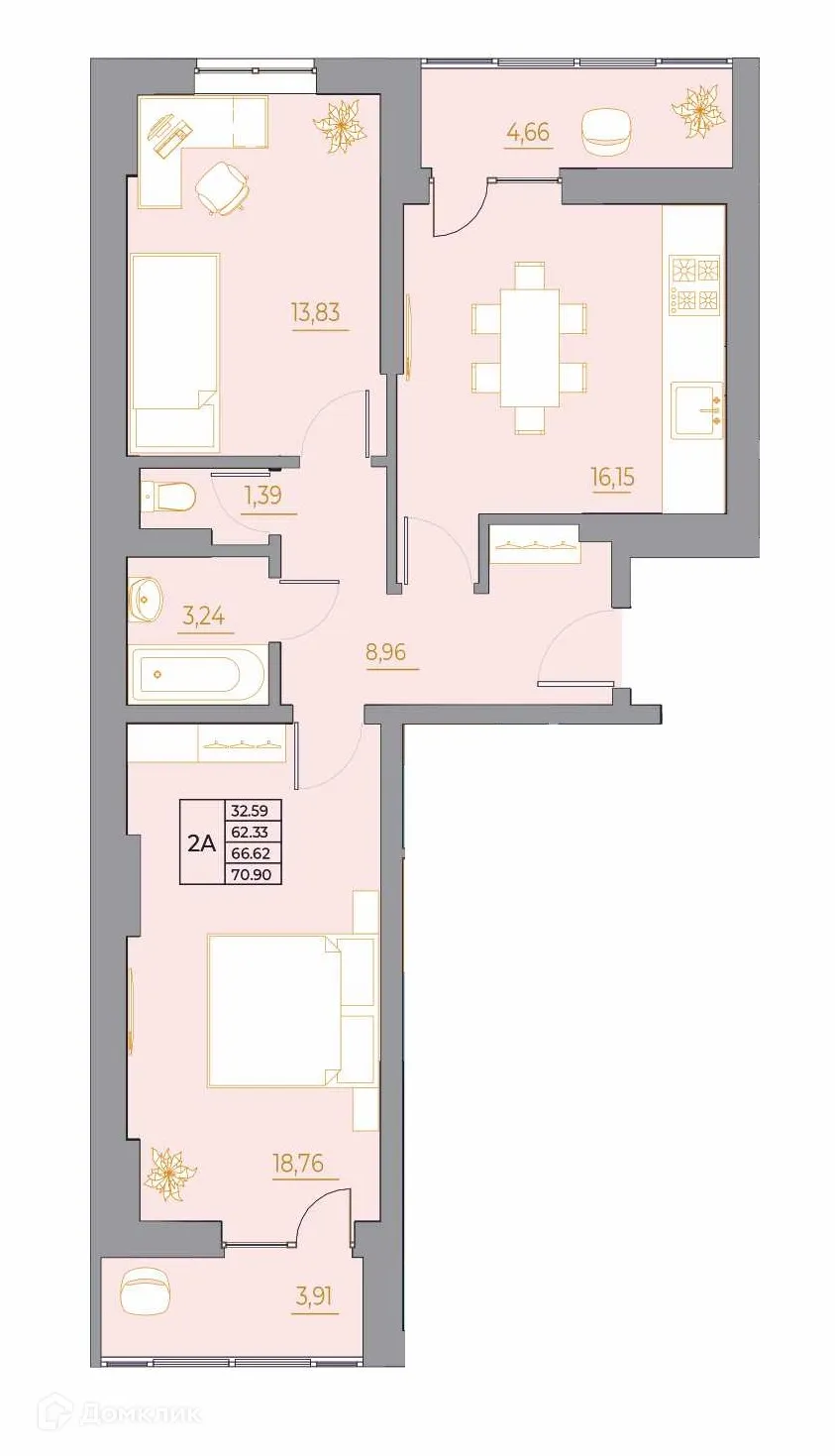 Фото квартиры в ЖК Новый Горизонт