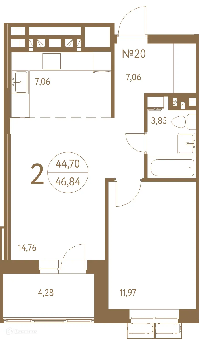 Фото квартиры в ЖК Белая вилла