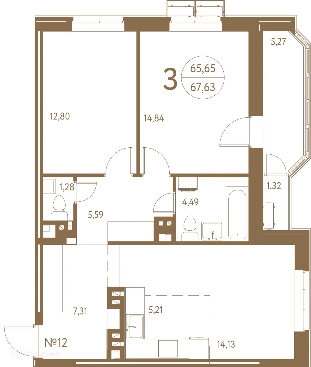 Фото квартиры в ЖК Белая вилла