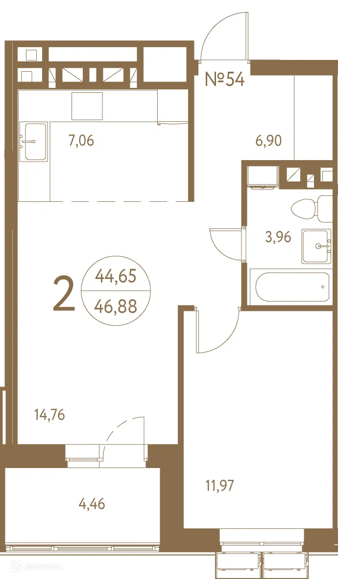 Фото квартиры в ЖК Белая вилла