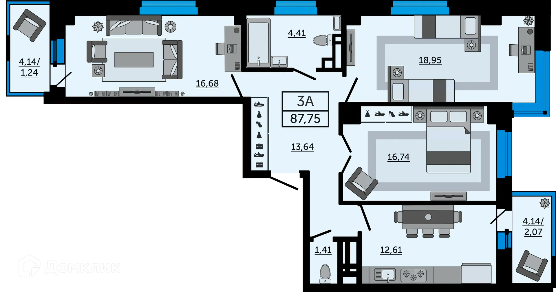 Фото квартиры в ЖК "FOUR PREMIERS" (Фо Премьерс)