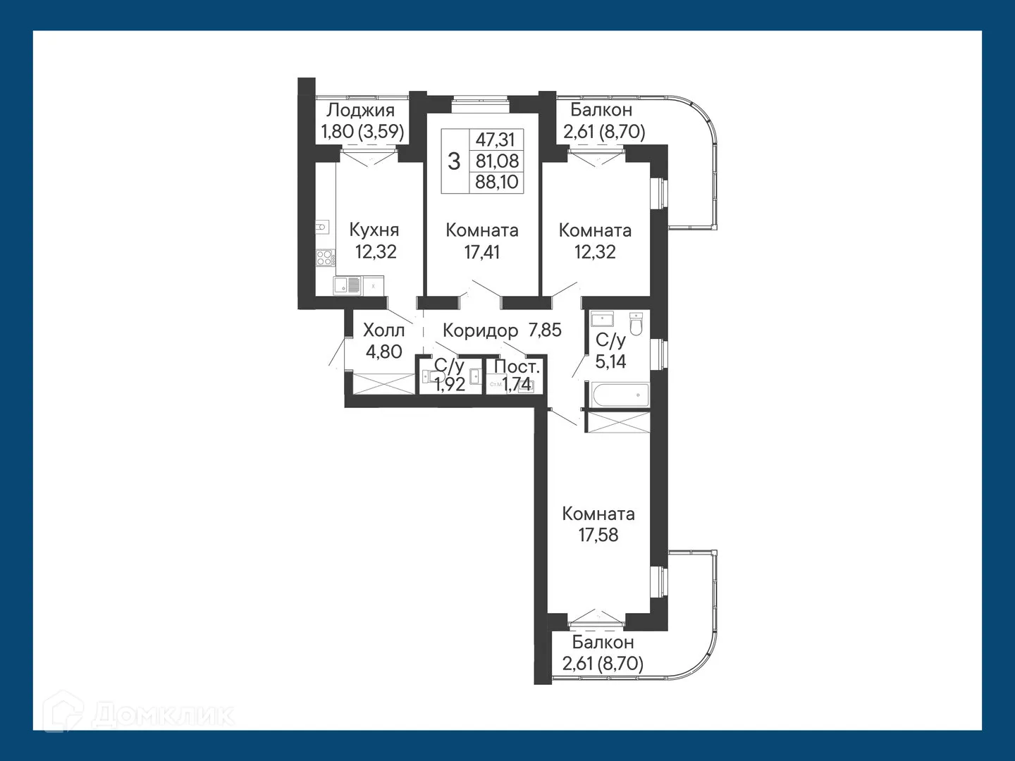 Фото квартиры в ЖК Курортный квартал Ривьера