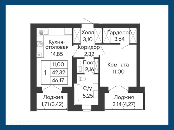 1 комн. квартиры в Ростове-на-Дону новостройки