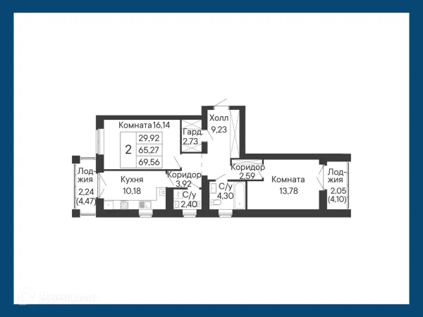2 комн. квартиры в Ростове-на-Дону новостройки