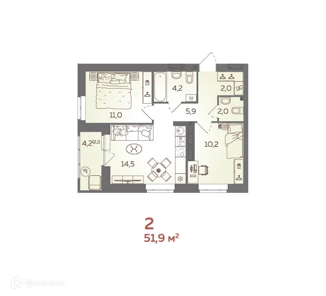 Фото квартиры в ЖК Романовъ комфорт