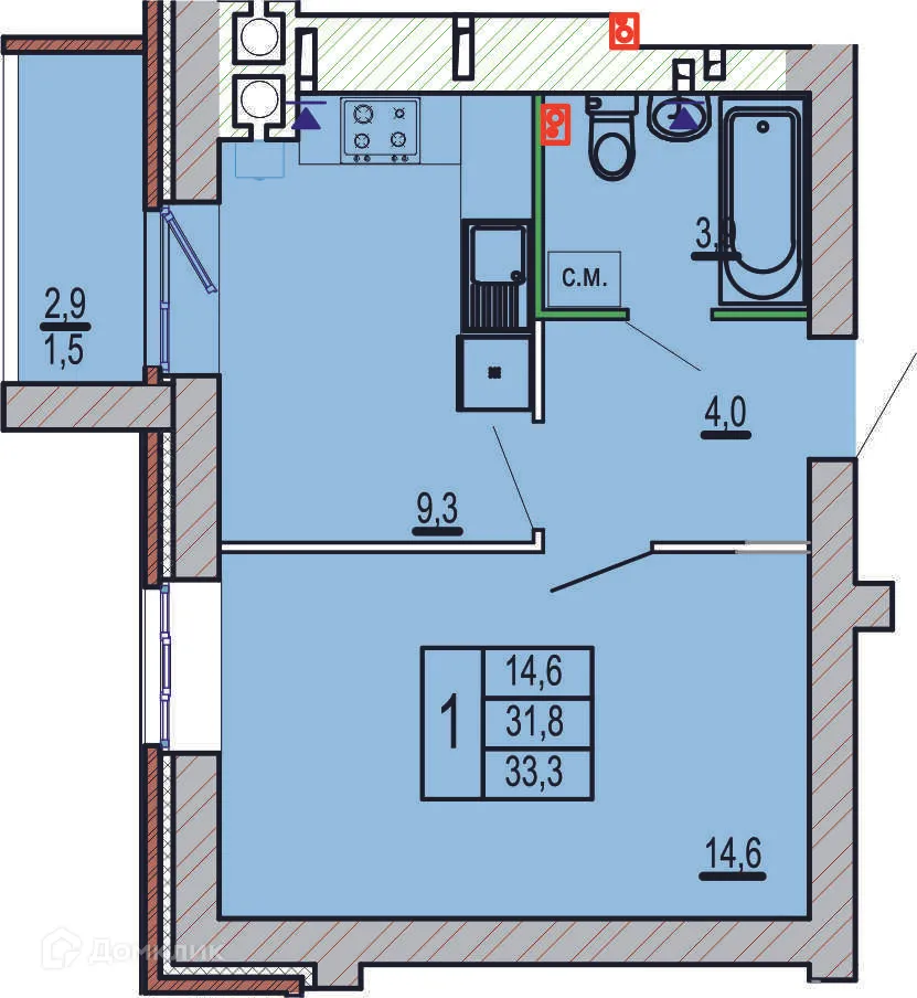 Фото квартиры в ЖК Колизей