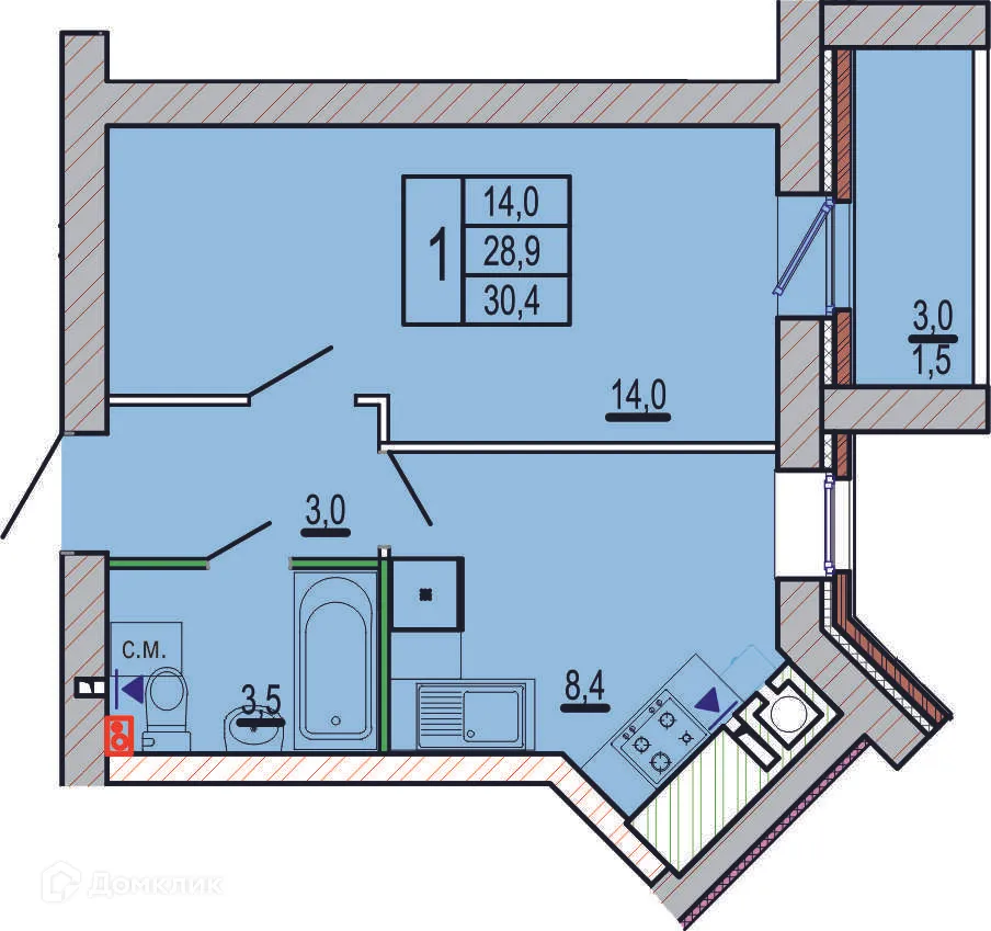 Фото квартиры в ЖК Колизей