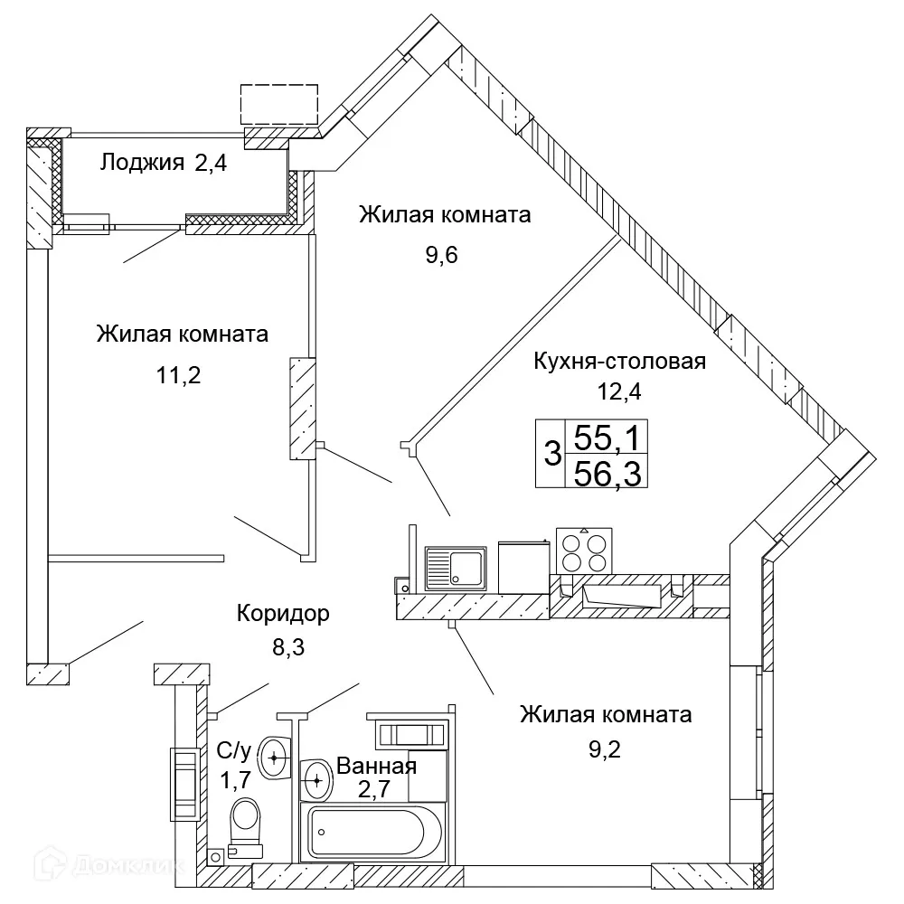 Фото квартиры в ЖК Колизей