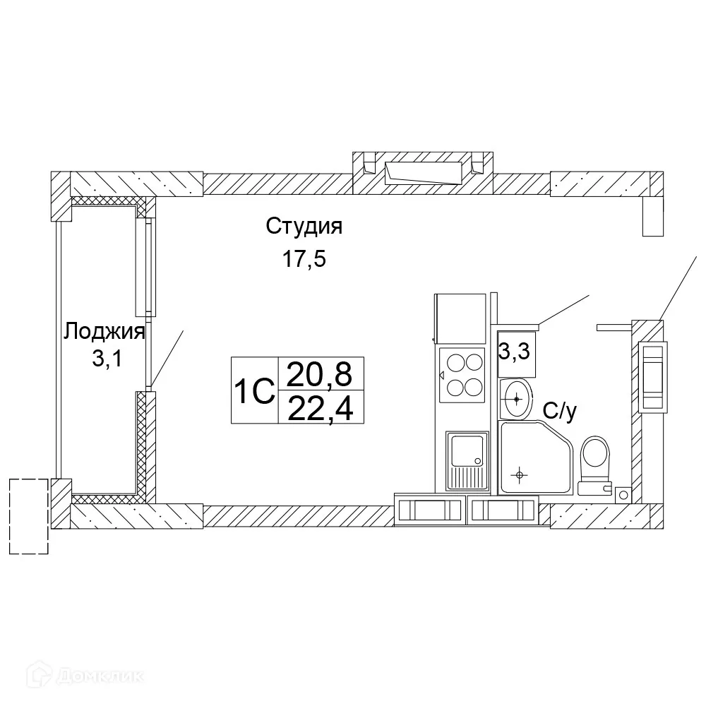 Фото квартиры в ЖК Колизей