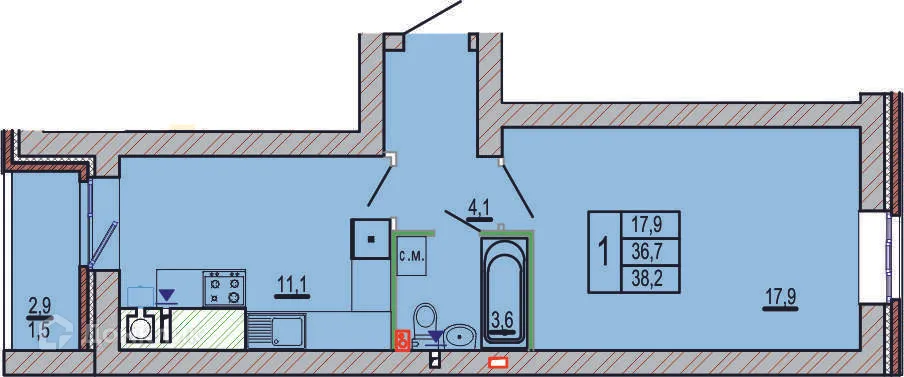 Фото квартиры в ЖК Колизей