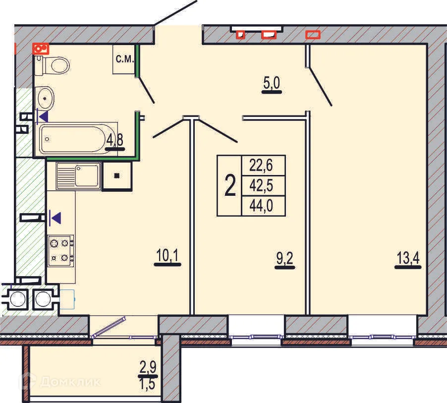 Фото квартиры в ЖК Колизей