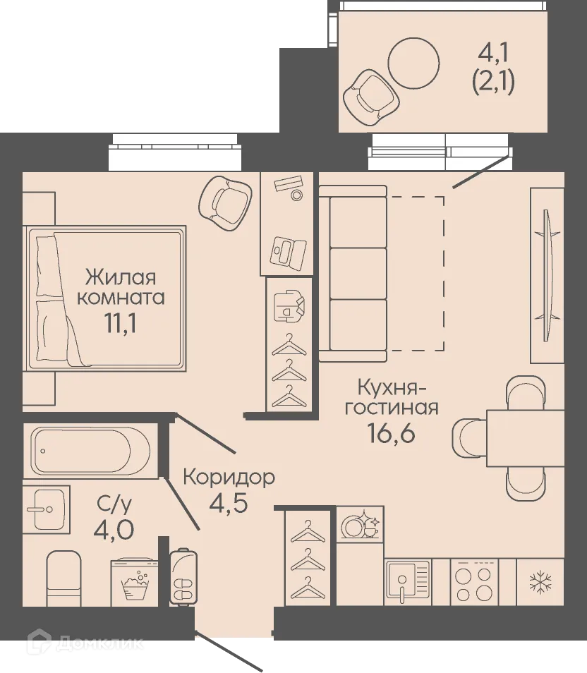 Фото квартиры в ЖК Крылья Качи