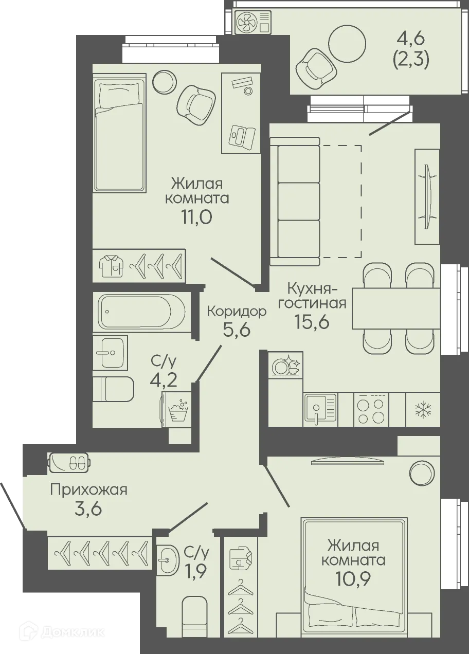 Фото квартиры в ЖК Крылья Качи