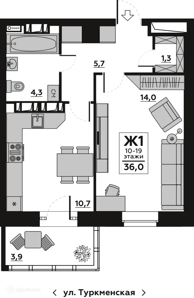Фото квартиры в ЖК Волго-Дон