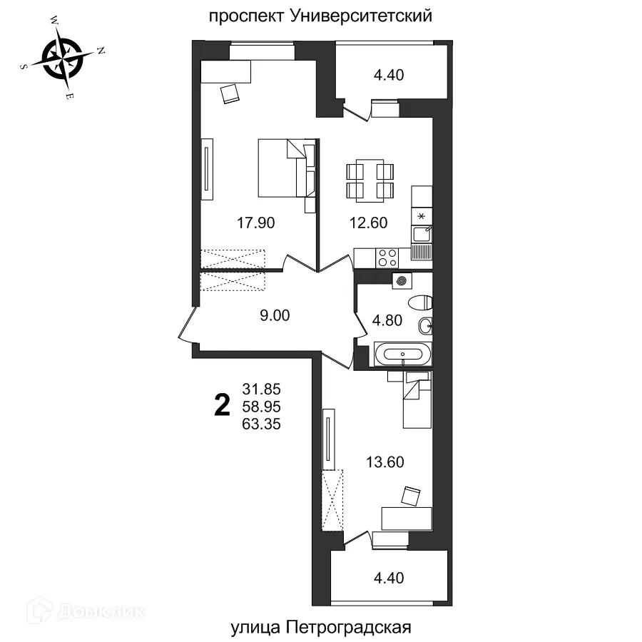 Фото квартиры в ЖК "Балтийский"