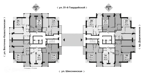 2 комн. в ЖК Бейкер Стрит