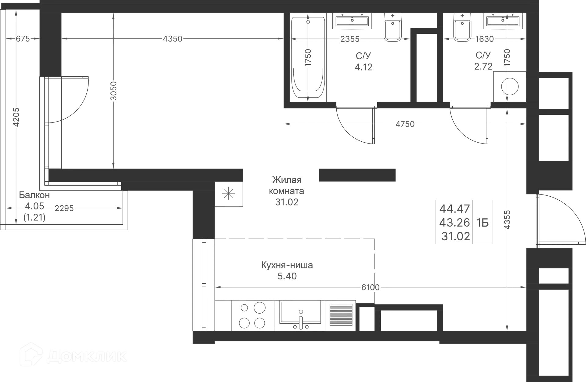 Фото квартиры в ЖК Мой Ритм