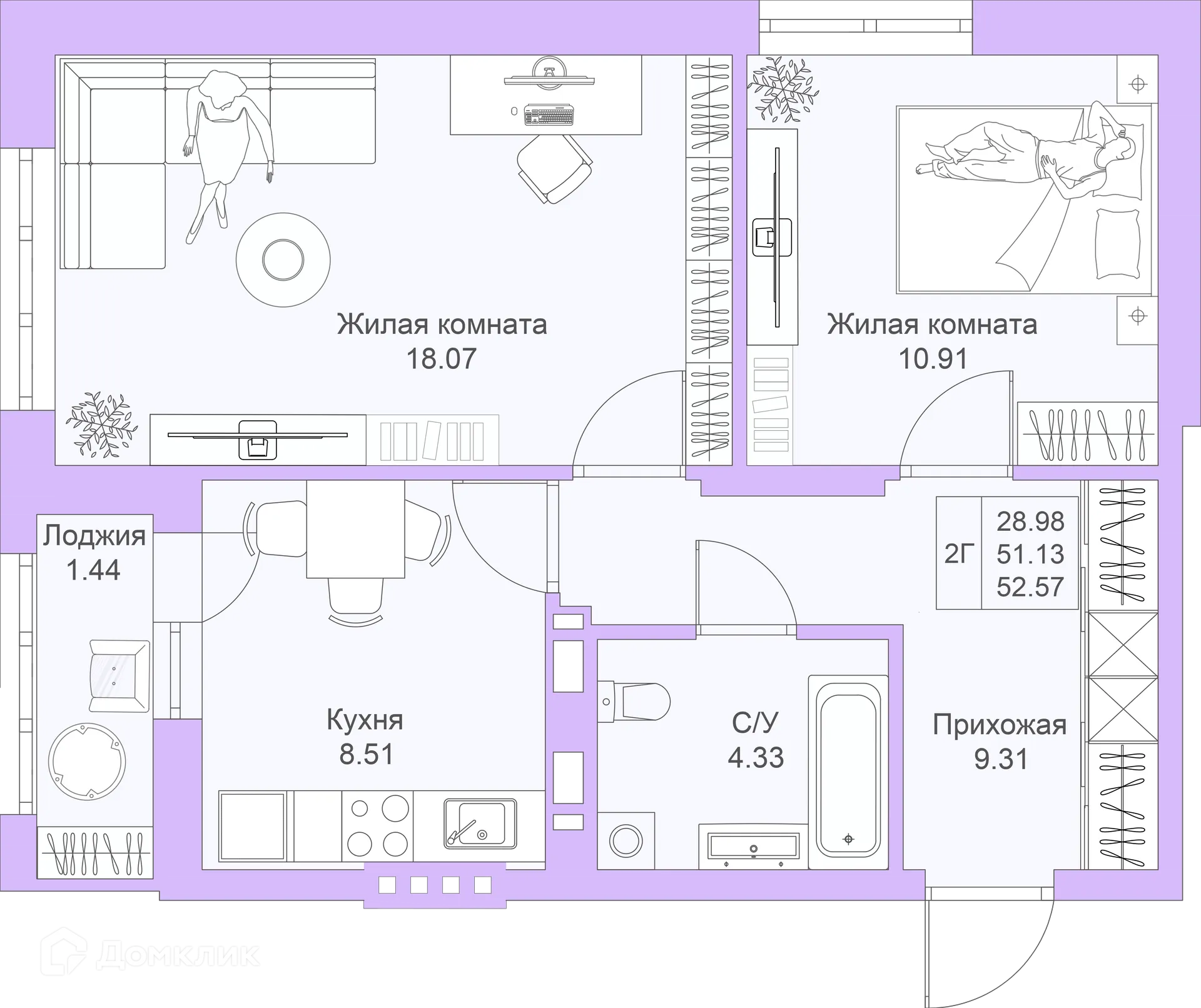 Фото квартиры в ЖК Светлая долина