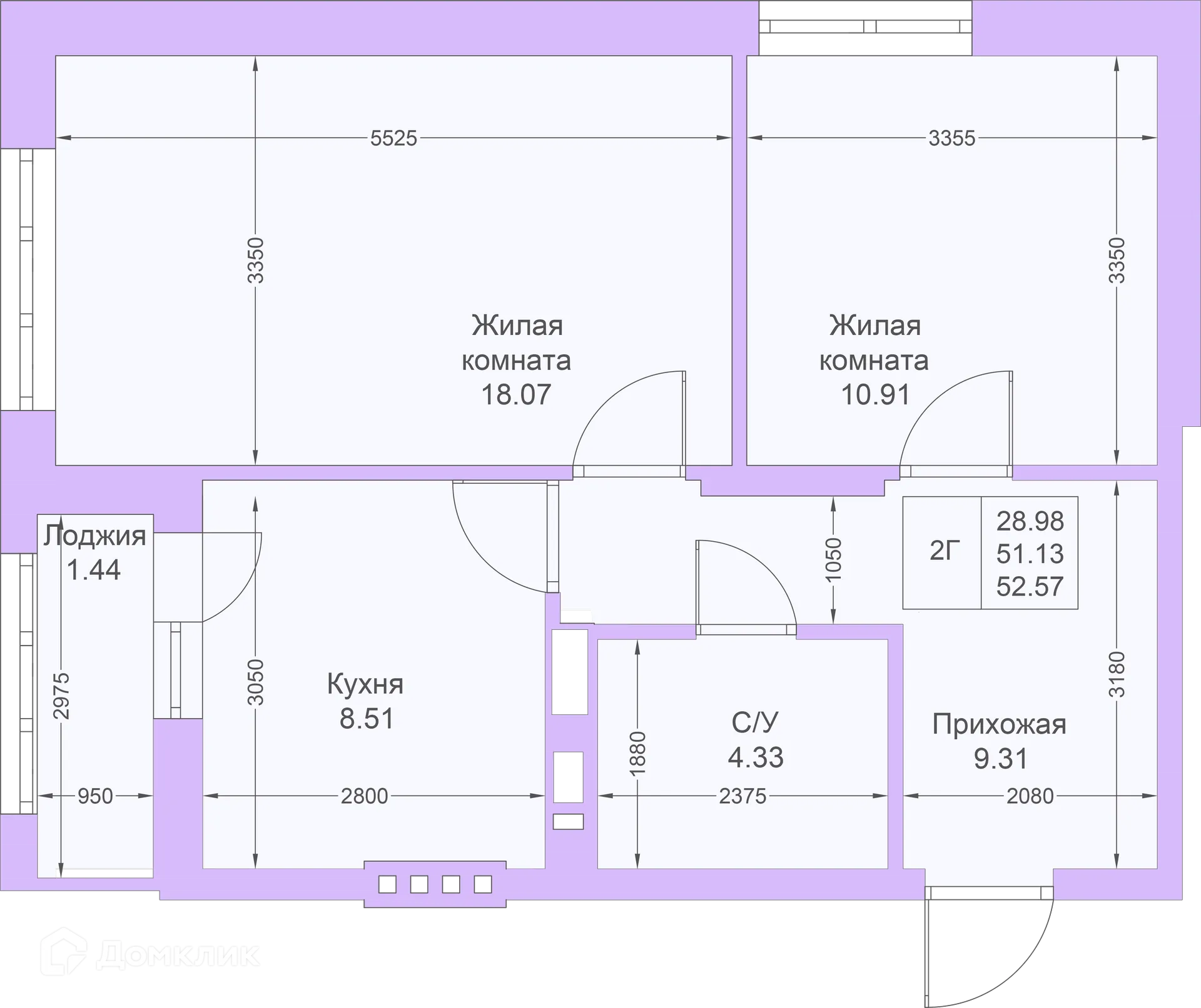 Фото квартиры в ЖК Светлая долина