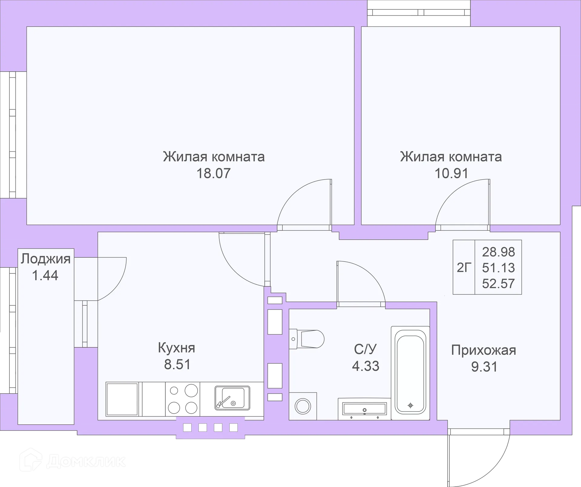 Фото квартиры в ЖК Светлая долина