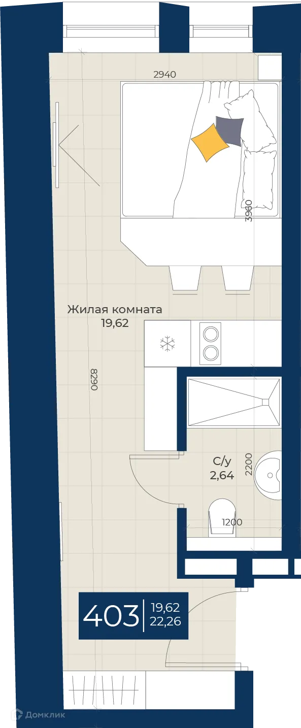 Фото квартиры в ЖК Апарт-отель VERTICAL BOUTIQUE (Вертикал Бутик)