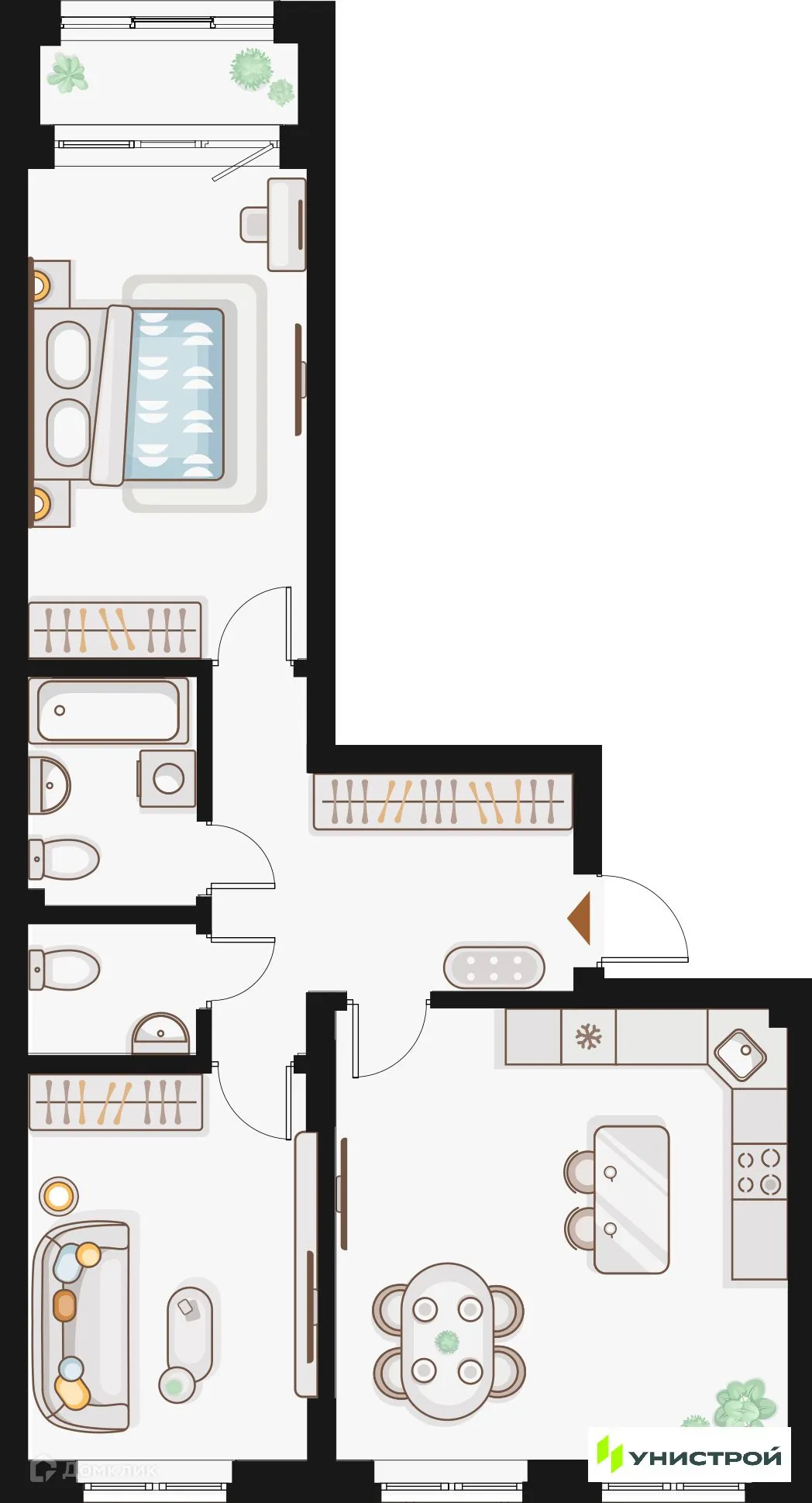 Фото квартиры в ЖК по ул. Кулагина