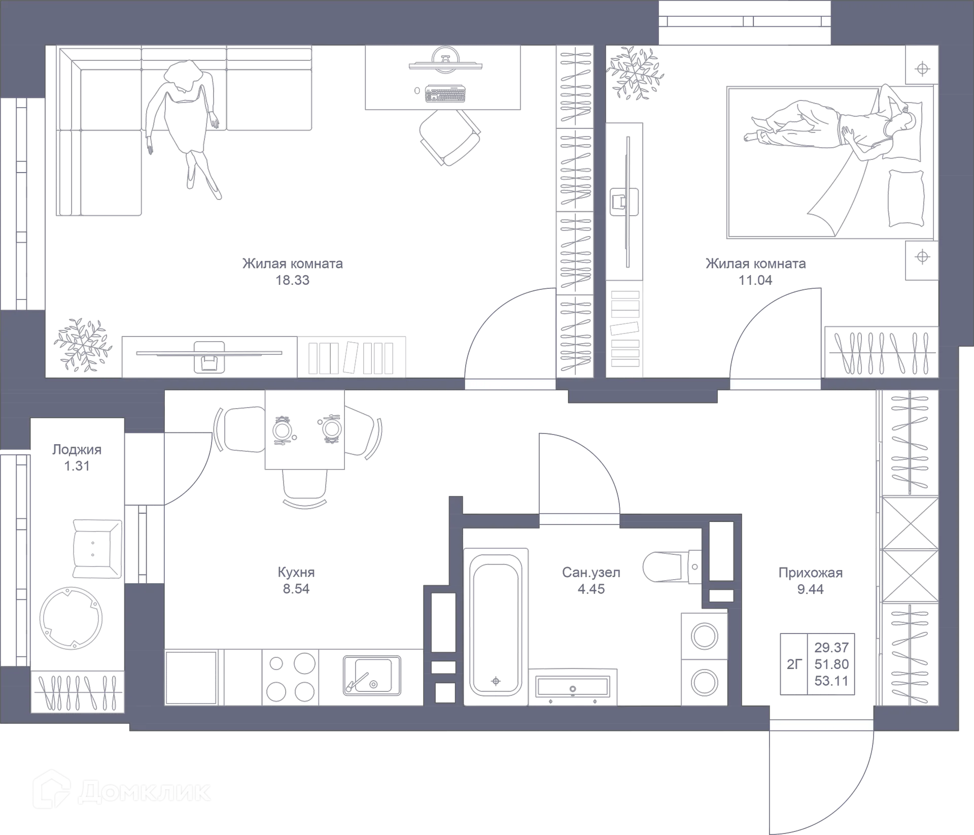Фото квартиры в ЖК Мой Ритм