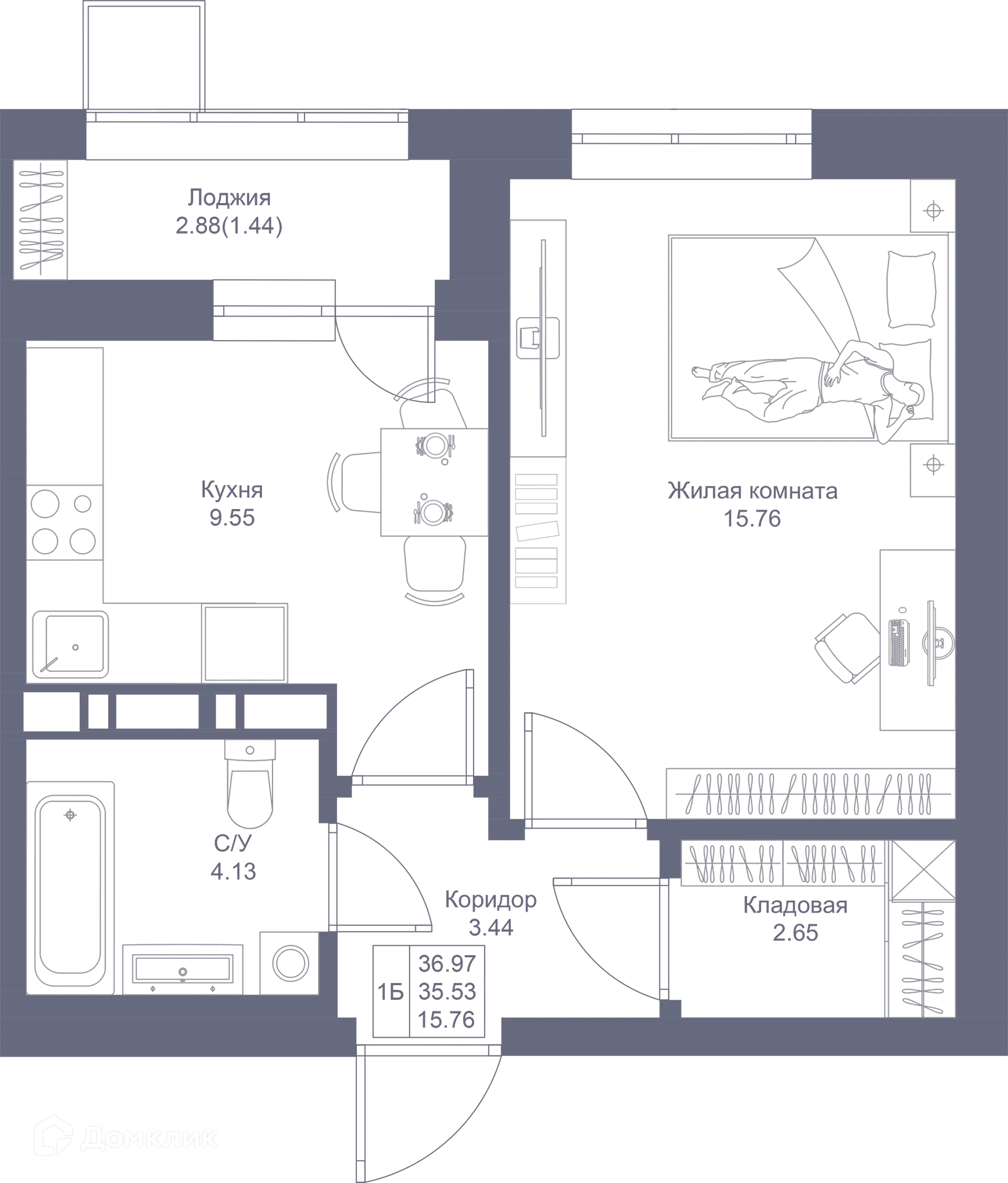 Фото квартиры в ЖК Мой Ритм