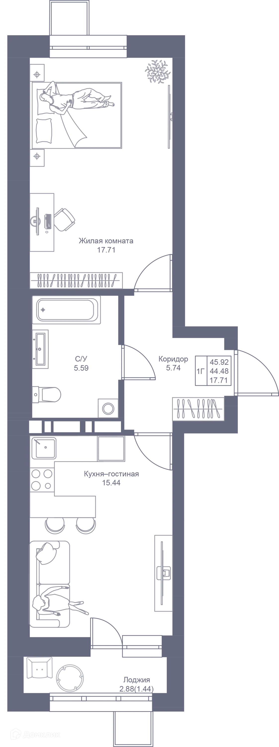 Фото квартиры в ЖК Мой Ритм