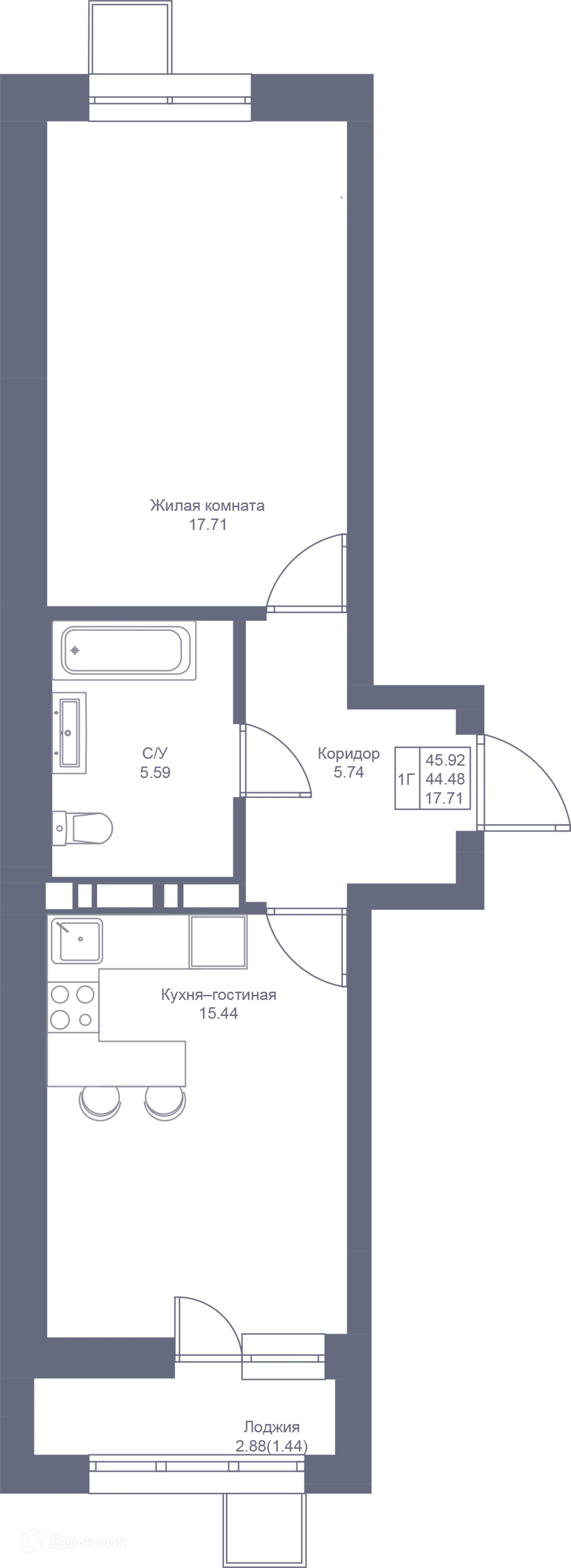 Фото квартиры в ЖК Мой Ритм