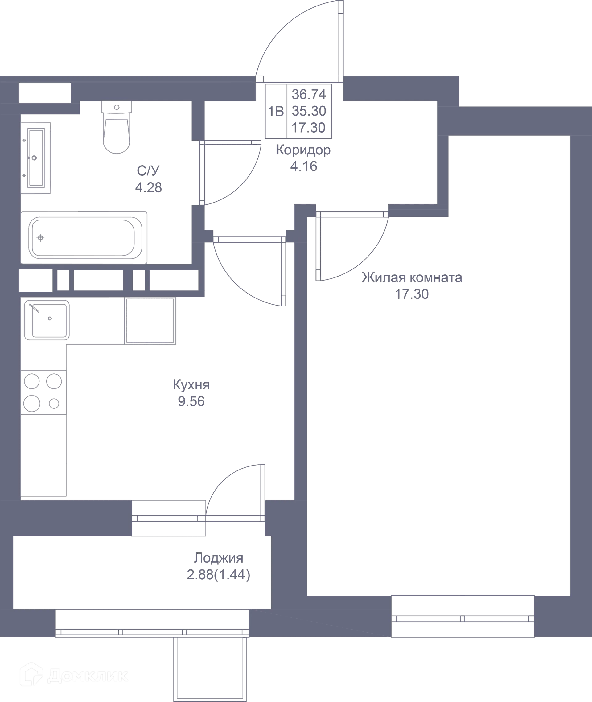 Фото квартиры в ЖК Мой Ритм