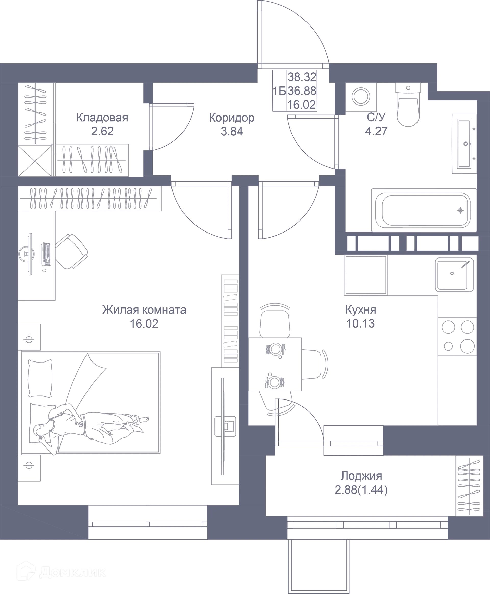 Фото квартиры в ЖК Мой Ритм